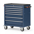 Servante d atelier 80 x 45 x 95 cm en acier bleu avec 7 tiroirs et roulettes
